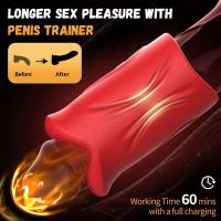 Leten masturbador masculino estimulador de entrenamiento vibrador con Control de aplicación anillo de retardo glande entrenador juguete sexual para hombres - details 4