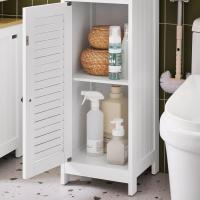 Armario para baño Alto Mueble Columna de Baño Estanterías de Baño con 2 Puertas y 1 Cajón Blanco - details 22