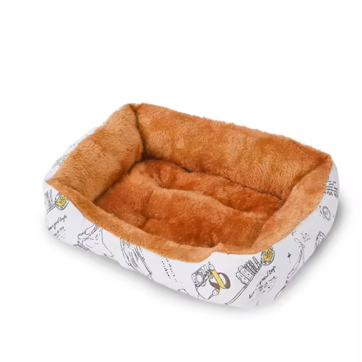 Cojín para Nido de Mascotas Resistente a Mordeduras y Arañazos, Desmontable y Lavable, Algodón y Lino Ideal para Gatos y Perros - 1