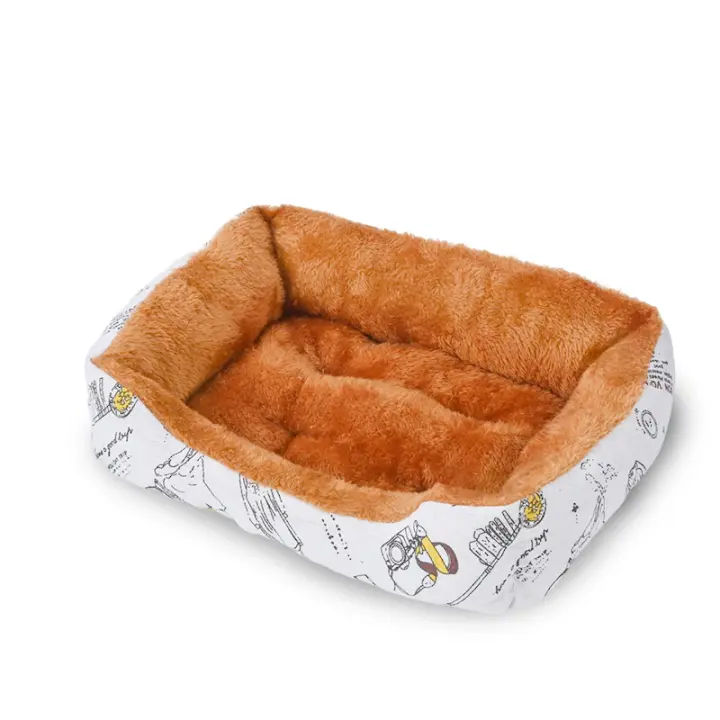 Cojín para Nido de Mascotas Resistente a Mordeduras y Arañazos, Desmontable y Lavable, Algodón y Lino Ideal para Gatos y Perros - 1