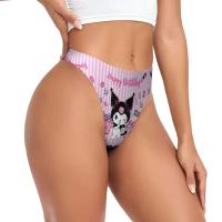 Tanga personalizada Kuromi Anime G-string para mujer, bragas elásticas transpirables, ropa interior - details 1