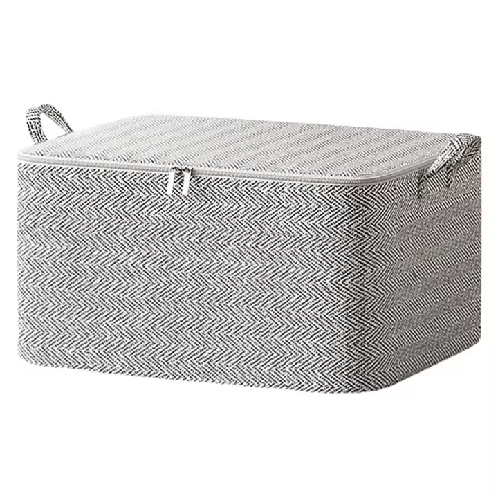 Bolsa de almacenamiento de cremalleras no tejidas, cesta de almacenamiento de edredón móvil, bolsa de almacenamiento de ropa de gran capacidad de viaje - 1