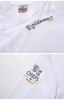 Uniforme de Chef para hombre, chaqueta para cocinar, camisa de cocina, camarera, servicio de comida rápida, Hotel, olla caliente, tienda de pasteles, abrigo con logo personalizado - details 17