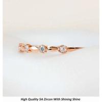 Anillo de eternidad de plata de ley con placa de oro rosa, alianza de boda con diamantes para mujer, accesorios de joyería de calidad de lujo para citas - details 2