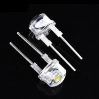 20PCS LED SMD F8 8mm 0.5W 0.75W 3.0-3.2V Straw hat LED Cold White 8000K Super Bright Lamp Wide Angle Transparent  Lamp Strawhat - details 0