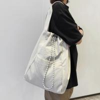 Mochila de nailon de gran capacidad con asa, bolso de hombro con cordón doble, mochila deportiva multifuncional impermeable - details 10