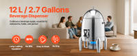 Dispensador de Bebidas de Acero Inoxidable SucceBuy, Contenedor de Bebidas de 12L con Quemador de Alcohol, Apto para Bebidas Calientes y Frías como Café, Té y Agua, con Grifo y Tubo de Hielo, Ideal para Restaurantes, Hoteles y Eventos - details 0