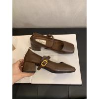 Francés retro cabeza cuadrada boca poco profunda solo zapatos femeninos 2025 tacón medio tarde noche temperamento hadas tacón grueso Mary Jane pequeños zapatos de cuero - details 2