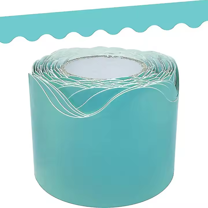 Adorno de Borde Rodante con Aretes Azules 50ft Ideal para Tableros, Paredes, Escritorios, Ventanas, Puertas Pegatinas de Pared y Decalques - 1
