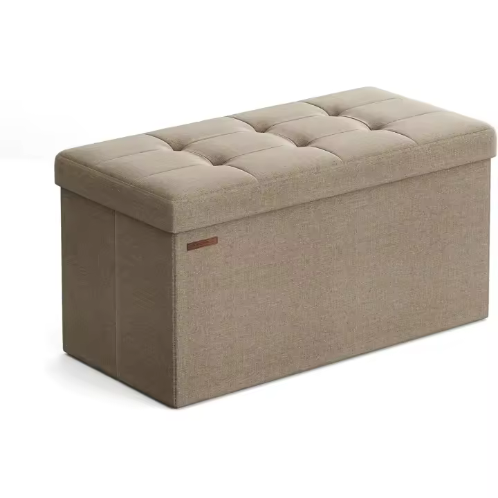 Baúl de Almacenamiento Plegable 38 x 76 x 38 cm Soporte hasta 300 kg Ideal para Sala de Estar Dormitorio - 1