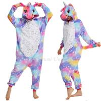 Pijama De Invierno De Peluche Kigurumi Unicornio Para Mujer Y Hombre Pijama De Dibujos Animados Cómodo Y Caliente Con Capucha Y Botones - details 8