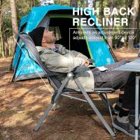 Silla de Camping Plegable Capacidad de 150 kg Respaldo Alto tamaño pequeño Plegable Silla de jardín Acolchada de Lujo con 4 Posiciones, Silla de Pesca Ajustable para balcón - details 3