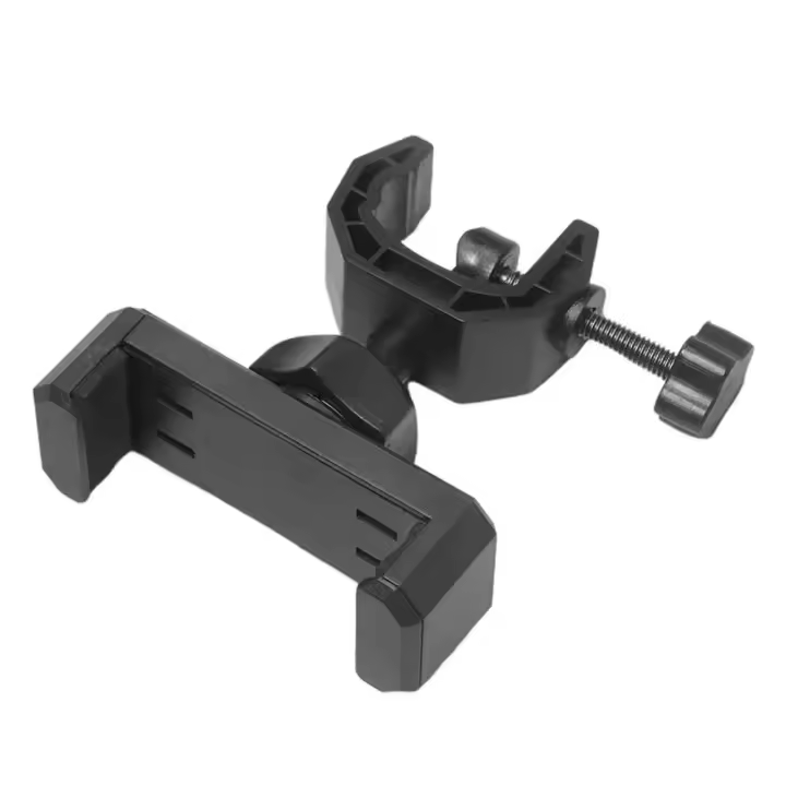 Soporte giratorio para teléfono de 360 ​​grados, micrófono universal de 6,5-10 cm para teléfonos inteligentes, soporte para actuaciones de música en vivo - 1