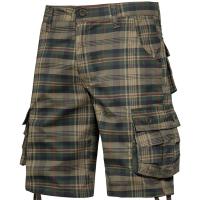Pantalones Medios Para Hombre Algodón Cómodo Verano Deportes Al Aire Libre Playa Estilo Safari Tren Plaid Corte Regular Talla Grande - details 2