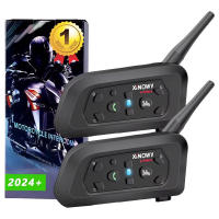 Intercomunicador Bluetooth V6 Pro para Casco de Motocicleta con Comunicación Inalámbrica de 1200M para 6 Riders Estéreo Impermeable 850mAh - details 0