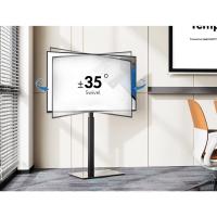 Soporte TV de Pie Blanco Ajustable en Altura, Giratorio, Max VESA 600 * 400mm, Base de Cristal - details 9