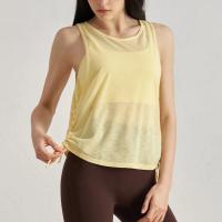 Chalecos de Yoga Translucentes Finos de Malla Camisetas Deportivas Informales con Cordones Ajustables Secado Rápido Monos de Gimnasio Camisas de Entrenamiento - details 2