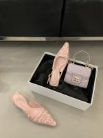 Nuevo stiletto tacones altos bolsa cabeza sandalias mujer francés con falda noche brisa vacío solo zapatos zapatos de mujer - details 20
