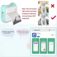mini photo printer for iphone android portable thermal photo printer for gift study notes work photo picture memo details 3