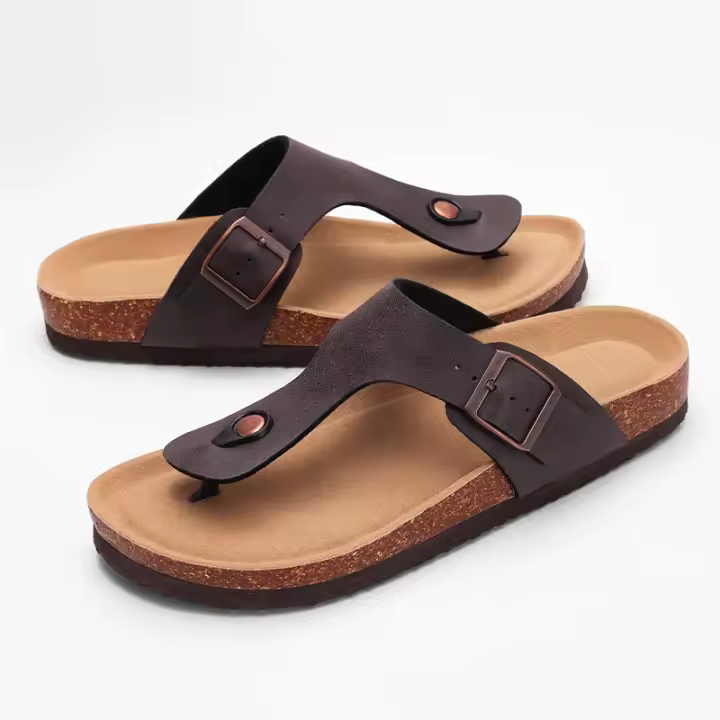 Sandalias de Pisa de Moda Crestar Pantuflas de Playa Antideslizantes para Mujeres en Verano con Suela de Corcho Mules con Soporte de Arco. - 1