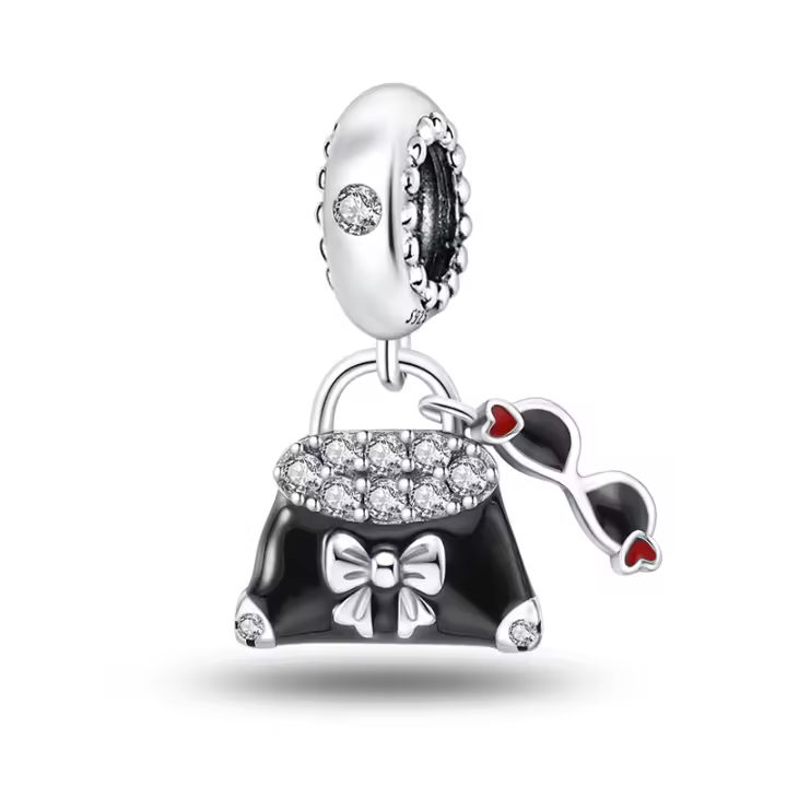 Bolso creativo de Plata de Ley 925, cuentas colgantes para gafas de sol compatibles con pulsera Original Pandora, abalorios, regalo de joyería para mujer - 1