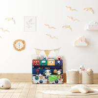 Estantería de Monstruos para Niños 9 Cajas de Tela, Diseño de Monstruos, 70x92,5x30cm, Cajonera para Juguetes, Multicolor, Acero - details 1