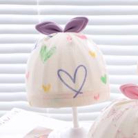Gorro de muselina sin hueso de algodón para mantener el calor, gorro fetal de dibujos animados para bebé de 0 a 3 meses, turbante elástico suave para recién nacido - details 3