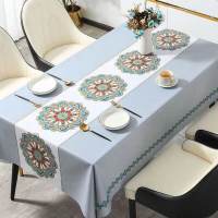 Tablecloth cover tablecloth waterproof, oil-proof and anti-slip tablecloth 4/6/8/10 seats - details 5