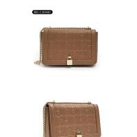 CH Metal Lock Design Color sólido Marca Carta Impresión Cadena Mujer Versátil Commuter Moda Bandolera con solapa Mochila de lujo de alta gama - details 9