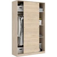 2 Puertas correderas, Natural Y Blanco Brillante, 120x204x50cm - details 13