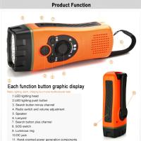 Linterna LED multifuncional con manivela, antorcha autogenerador, iluminación de emergencia recargable, Radio, linterna impermeable - details 5