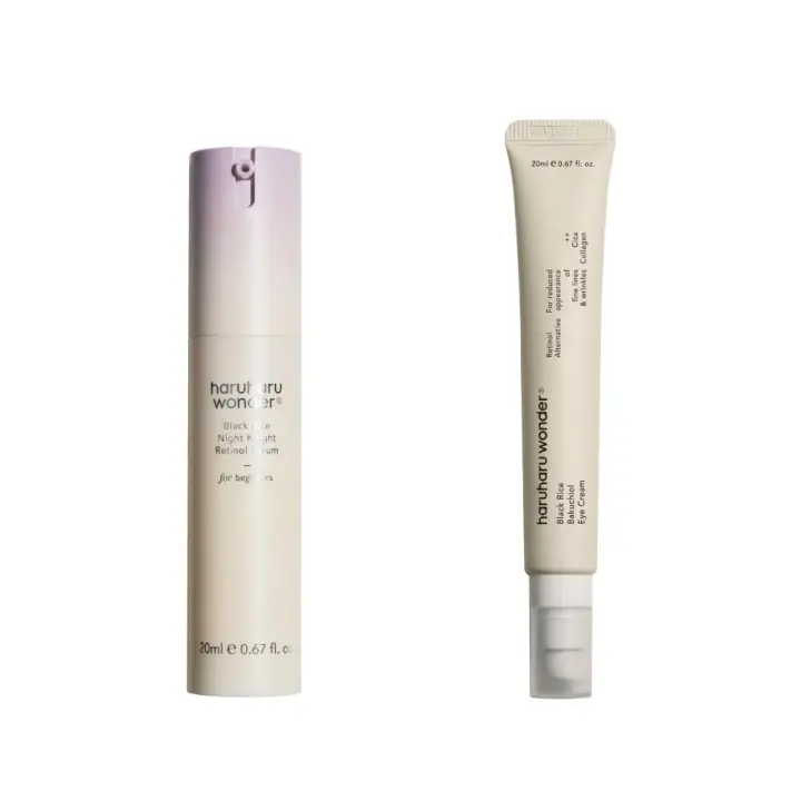 Paquete de suero de retinol y crema para ojos de Bakuchiol de Haruharu Wonder Night Knight - 1
