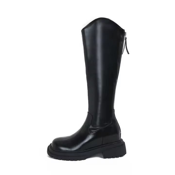 Nuevas botas finas de tubo de caña alta con suela gruesa, botas versátiles de hombre para otoño e invierno - 1