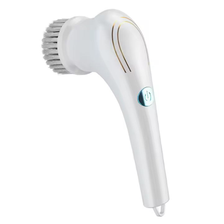 Cepillo de limpieza del hogar, Fregador Giratorio Eléctrico Potente con 5 Cepillos,Se Puede Cargar por USB para bañera de baño, Cocina, Ventana, bañera, Plato - 1