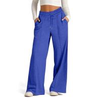 Pantalones deportivos de yoga de pierna ancha para mujer, jogger con cintura Ba, estilo casual, algodón, hasta el tobillo - details 10