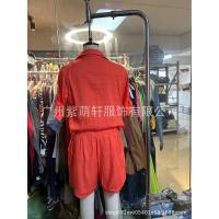 Conjunto casual de verano 2024 TEMU de algodón y lino con pantalones cortos y manga corta para mujer - details 14