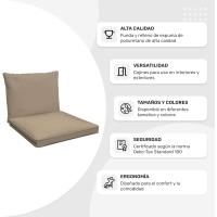 Exterior para Muebles de Jardín (Asiento 70x70x5 cm + Respaldo 70x40x15 cm), Beige - details 5