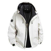 Nuevas camisetas transpirables simples para hombre, abrigos con capucha lisos informales versátiles para otoño e invierno, chaqueta holgada cómoda a prueba de viento para exteriores para hombre - details 2