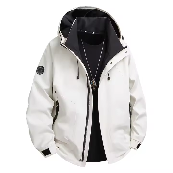 Nuevas camisetas transpirables simples para hombre, abrigos con capucha lisos informales versátiles para otoño e invierno, chaqueta holgada cómoda a prueba de viento para exteriores para hombre - 1