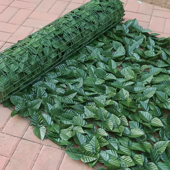 Paneles de pantalla de privacidad, valla para balcón, 0,5x1m, hoja verde Artificial, decoración del hogar, valla para plantas de jardín, seto para exteriores - 1