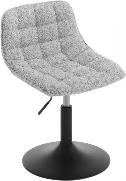Taburete de Escritorio Giratorio de Terciopelo Regulable en Altura Ideal para Cocina, Maquillaje, Peluquería Rosa 38-49,5 cm - 1