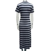 Vestidos de Verano 2023 para Mujeres de Talla Grande Vestidos Casuales a Rayas con Cuello en V - details 3