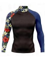 Protección solar para hombres, parte superior de traje de baño de cuello alto, de secado rápido, elástica - details 16