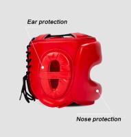 Casco de boxeo grueso de cobertura total para hombres y mujeres, protector de cabeza para entrenamiento de kácate - details 4