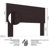 Gabo de Madera Rústico Vintage para Cama (145 x 44 cms.) Estilo Nórdico Crudo sin Pintar - details 30