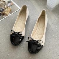 Zapatos planos de ballet para mujer, Un estribo, Mocasines elegantes con lazo - details 3