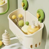 Estante de almacenamiento con ventosa de gran capacidad, estante de almacenamiento para baño montado en la pared, ahorro de espacio, soporte de carga fuerte con orificio de drenaje - details 9