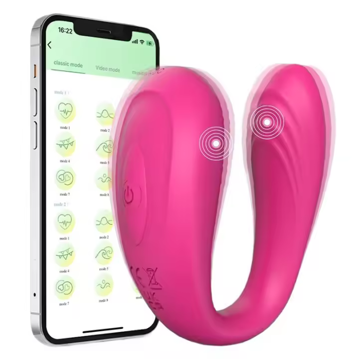 Vibrador inalámbrico con aplicación Bluetooth para mujer, consolador estimulador de clítoris vaginal de doble Motor, Juguetes sexuales portátiles para mujeres, parejas y adultos 18 - 1