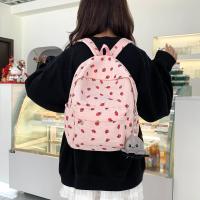 Mochila De Con Estampado De Fresa Pequeña Y Fresca Para Mujer, Bolso De Escuela Secundaria, Ligero Y Simple, Novedad - details 16