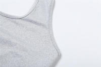 BUNO-Conjunto informal de 2 piezas de gato extraño para mujer, camisola deportiva con cuello Halter y pantalón acampanado, ropa de calle a juego, liso y elástico, sencillo - details 18